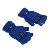 1 Pair USB Heated Gloves Electric Heating Thermal Knitting Gloves Half Finger Winter Hand Warmer for Working Blue