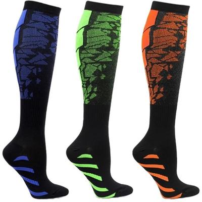 Polyester Recovery Flight Socks Striped Running Nursing Socks Compression Socks  Women