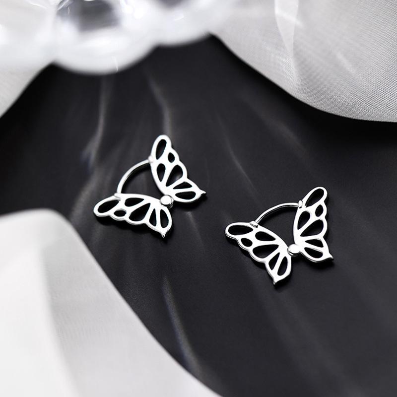 S925 Sterling Silver Cat Hoop Earrings - Minimalist Summer Style