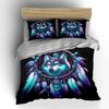 "Dreamcatcher Wolf Bedding Set" Bedding Duvet Cover Set Duvet Cover Pillowcases (1 * Duvet Cover 2 * Pillowcases, Without Duvet Insert)