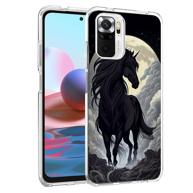 Animal Black Horse Cover Phone Case For Xiaomi Poco F7 Ultra X7 X6 X5 Pro M7 Redmi 15C 15 13C 13 12C 12 10C 10 9A 9C 9T 9 Shell