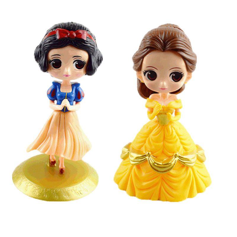 Enchanting Princess Bella Snow White Figures Pvc Miniatures For Kids Girls Cake Decor