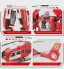 Kaiyu Alloy Transforming Fire Truck & Helicopter Toy
