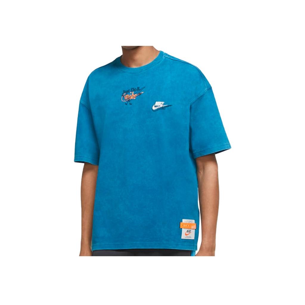 Nike Sportswear Logo Crew Neck Short Sleeve T-Shirt Men Tops Blue DC2729-301