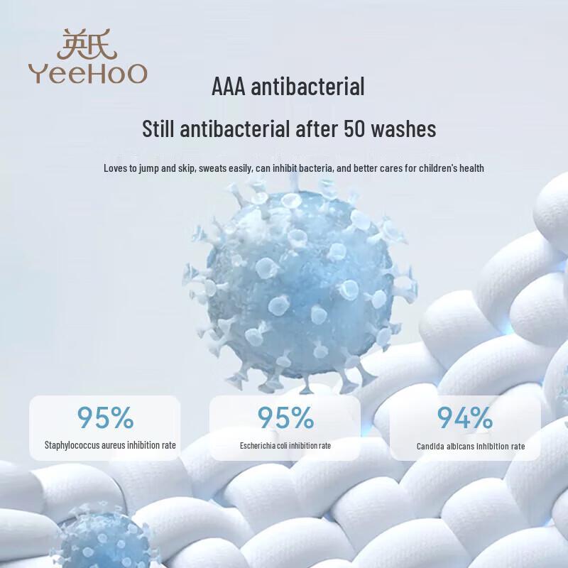 YEEHOO Girls' 3A Antibacterial Mesh Cotton Socks - Strawberry Rabbit