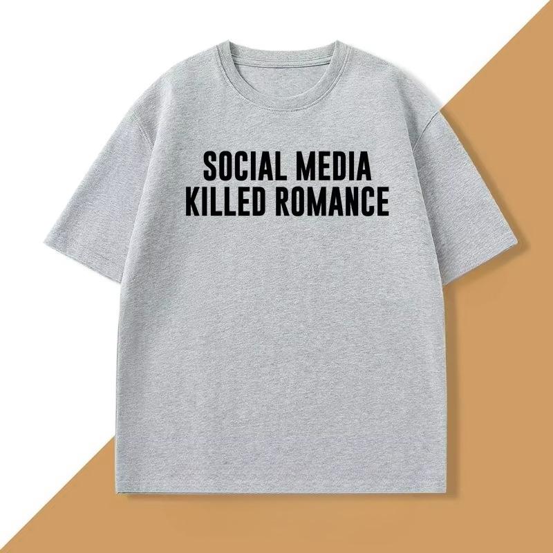Camiseta de Media Social media kills roUnisexce con Mujer un modelo Unisex