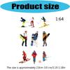 Realistic Skiing People Figure Model 1:64 Scale Hand Painted Miniature Figures for Dioramas Props,Photography Collector