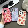 Casing For Iphone 17 Pro Max 11 12 13 14 15 16 Pro Max Plus 16E 7 8 SE 2 3 Small Flower Strawberry Fruit Candy Color Phone Case