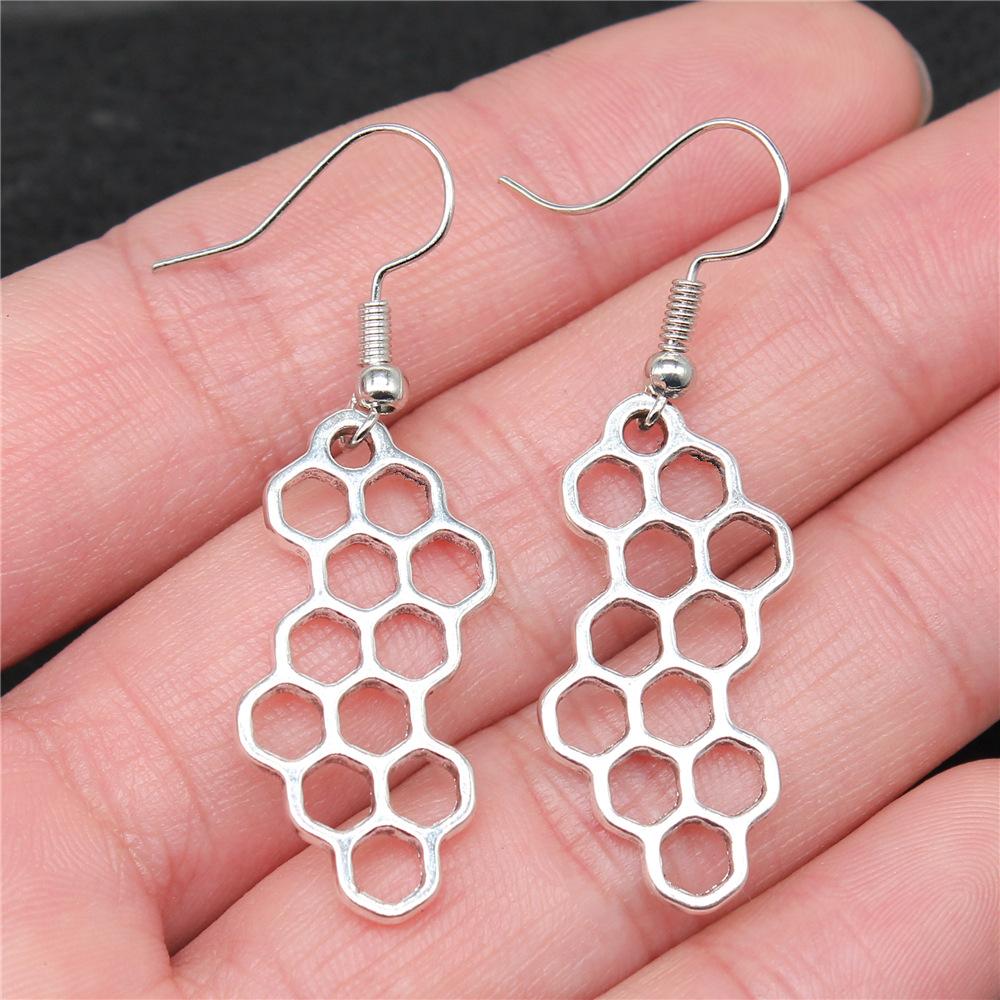 27 Styles Honey Bee Honeycomb Earrings Fashion Temperament Versatile Small Earrings Elegant Ladies Jewelry