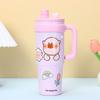 Water Bottle Cartoon Bingba Cup Stainless Steel Thermos Cup Straw Cup Large Capacity Handle Water Cup