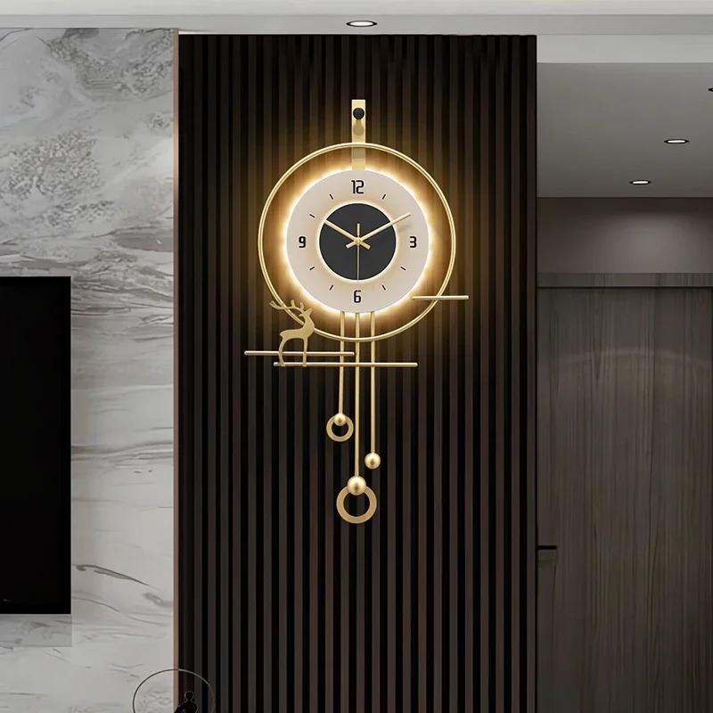 Luxury Living Room Wall Clocks Vintage Interior Bedrooms Fashion Wall Clocks Minimalist Fashion Orologio Da Parete Decoration