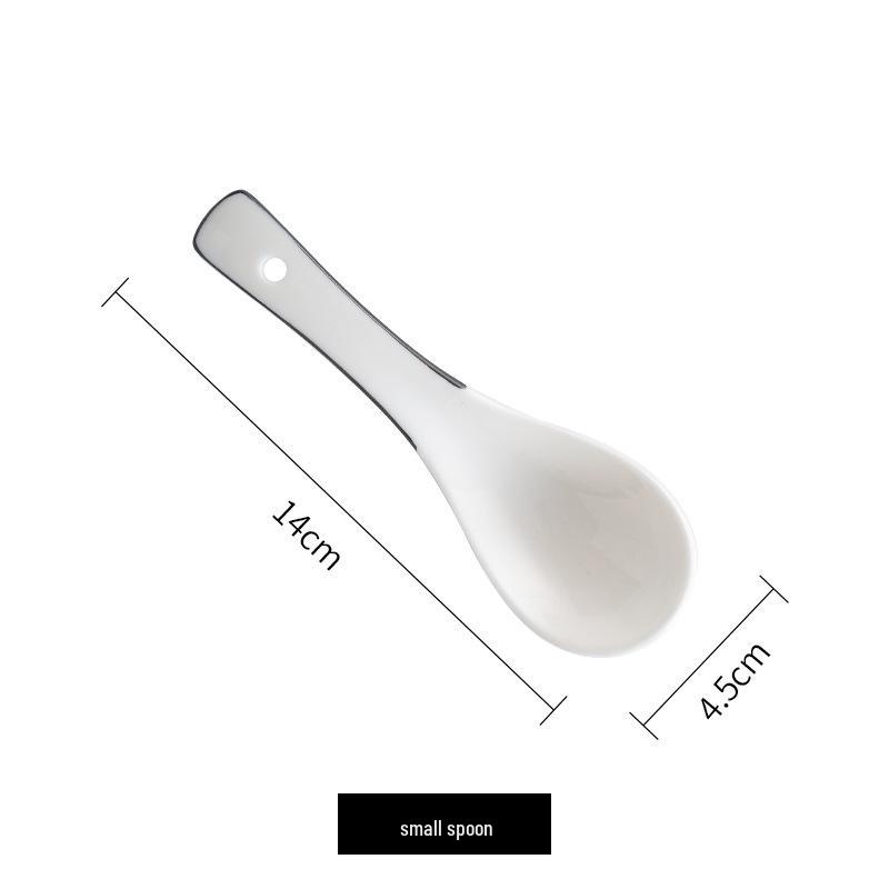 Elegant Ceramic Tableware Set: Thickened Bowls & Plates with Gift Box