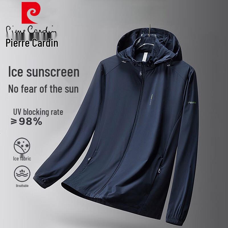 Pierre Cardin Men's Hooded Ice Silk Sun Protection Jacket
