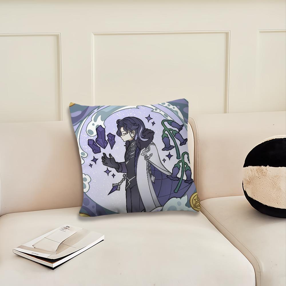 

Genshin Impact Skirk boy cool b cushion cover Pillow Cover Decoration Room Home Sofa living Office Car Nordic Simplicity 12x12Inch