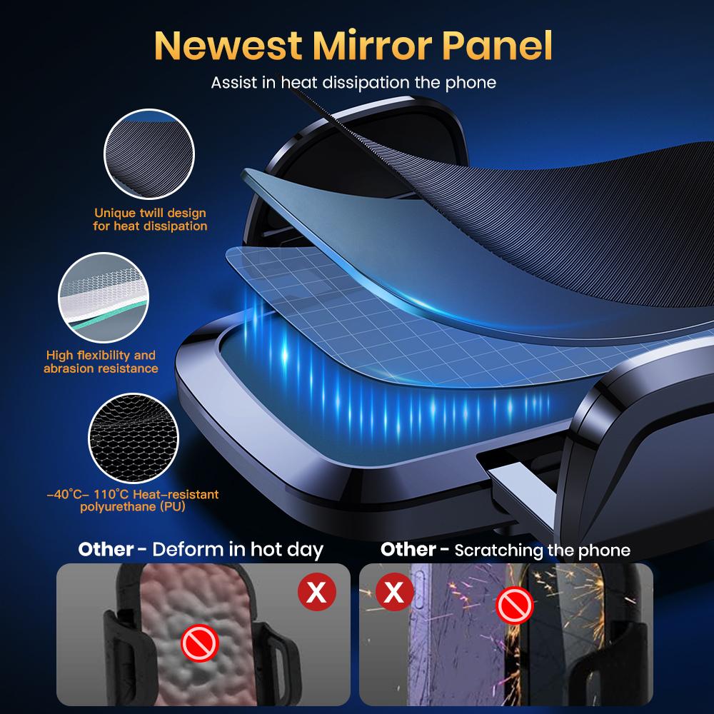 TOPK Car Phone Holder Air Vent Mount [360° Metal Hook] Universal Extension Car Mount For iPhone 15 14 Samsung Xiaomi Car Stand