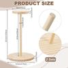 Wooden Desktop Hat Display Stand for Straw and Sun Hats