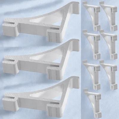 10 Pezzi Ganci Clip per Scaffale Congelatore in Alluminio Bordo Liscio Ganci Clip Robusti per Frigorifero per Supporto Scaffale Vetrina Frigorifera