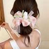 Women's Lightweight Tulip Lace Hair Scrunchies Soft Non Slip Elastic Hair Bands for Office Work Dating Women Hair Styling Decor