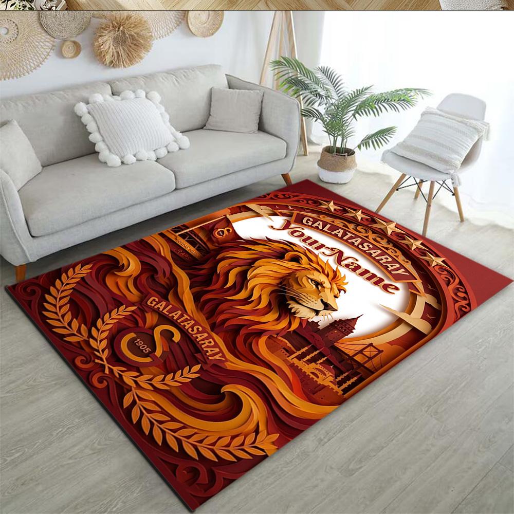 Galatasaray Customize Your Name Carpet Suitable For Balcony Foyer Outdoor Playrooms Antislip Carpet Anime Office Decor Wedding Party Gift