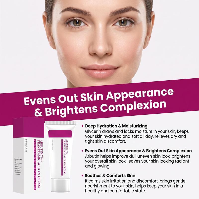 Arbutin Tranexamic Acid Skincare Cream For Dark Spots Care,Brighten Skin Improve Pigmentation Uneven Skin Tone Skin Barrier Care