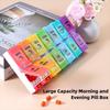 Weekly Button-Press Lid Pill Box 7 Days Travel Pill Cases Box Medicine Splitter Box  Boys/Girls