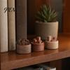 Slow Release Essential Oil Diffuser Wooden Diffuser, Beech Wood Aromatherapy Desktop Ornament Small Round for Home Offices Cars Yoga Rooms Zero Power