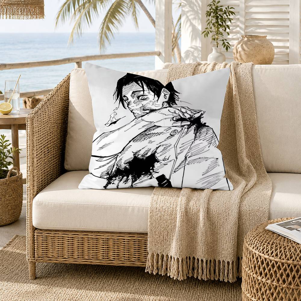 Okkotsu Yuta Jujutsu MManga Pillow Case for Sofa Living Room Home office Decor Protective Cover