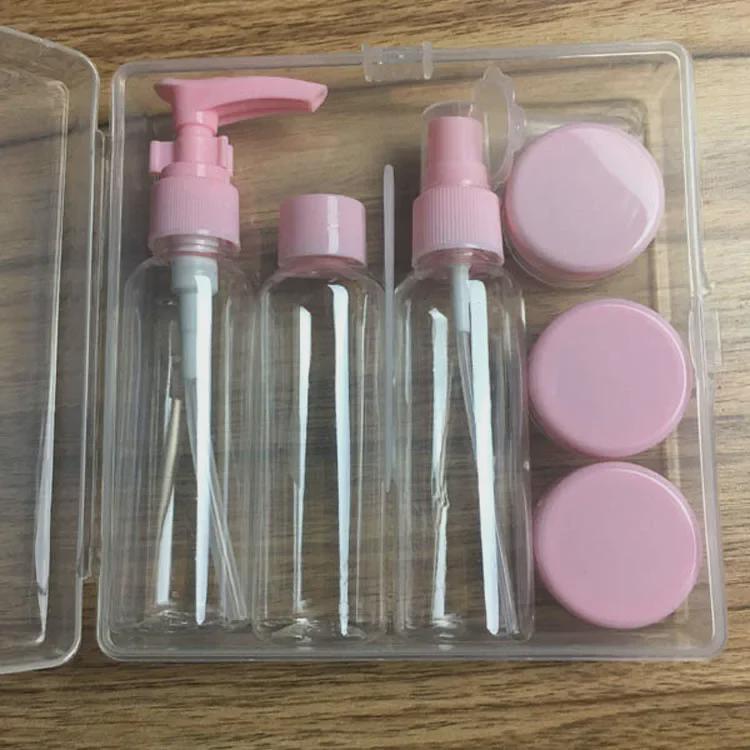 Portable Skincare Bottling Set: Hydrating Spray, Press Bottle, Travel-Size