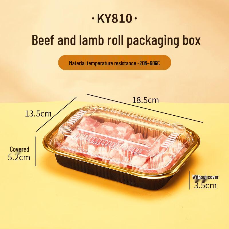 Disposable Anti-fog Plastic Meat Roll Container with Buckle