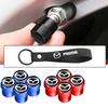 For Car Tire Wheel Valve Caps Cover + Suede Car Key Chain Ring Keychain Mazda CX3 CX-5 CX5 CX7 CX9 MX5 Axela ATENZA Accessories h2
