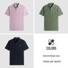 MONTAGUT Men's Tencel Blend Short Sleeve Polo Shirt
