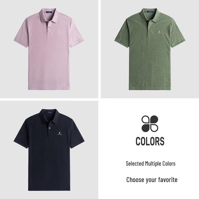 MONTAGUT Men's Tencel Blend Short Sleeve Polo Shirt