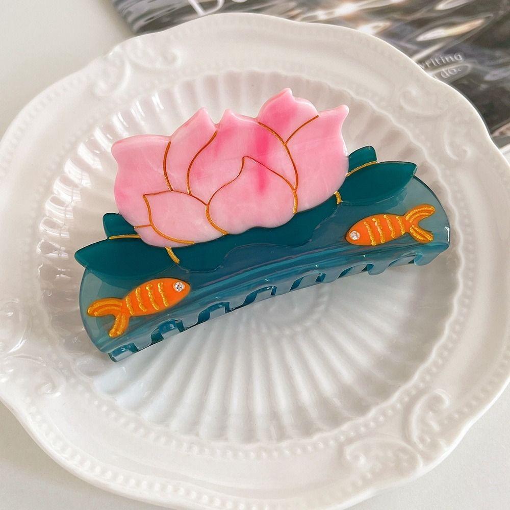 Elegant Shell Hair Claw Korean Style Geometry Shark Clip Hairpin Ocean Series Hair Claw  Girls