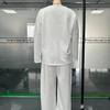 2025 Women's Solid Color Round Neck Long-Sleeve Top and Pocket Pants Suit