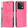 For Xiaomi Redmi Note 13 5G Leather Case Wallet Phone Cover Butterfly Pattern