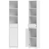 Tall Bathroom Cabinet, Door, Drawer, Open Compartments, Adjustable Shelf, White