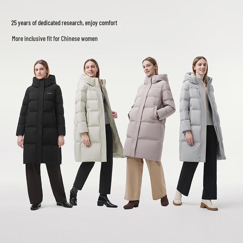 Tanboer Women's Hooded Mid-length Winter Down Jacket 510760A