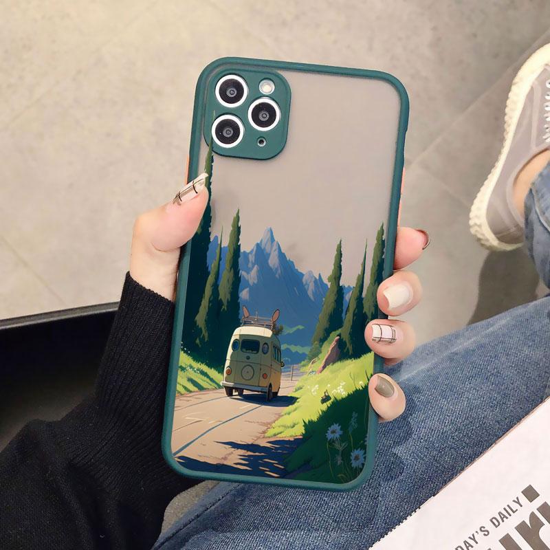 Phone Case For iPhone 16 11 12 13 15 14 Pro Max Mini 7 8 Plus SE20 X XR XS Cover Travel Mountain Scenery Shockproof Shells Funda