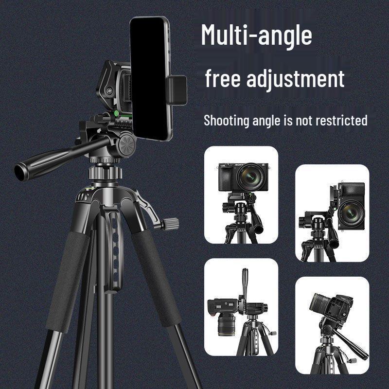 Universal SLR Camera & Phone Tripod with Macro Stabilizer for Photography & Live Streaming