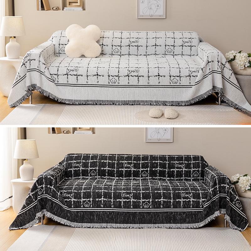Nordic Ins Chenille Sofa Towel Knitted Bag Cover All-around Double-Sided Available All-Inclusive Sofa Cover Sofa Cover Cloth