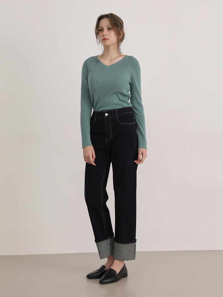 MERCIANNES Neck Ribbed Knitwear_Maalkn2