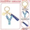[PATIKIL] Initial Letter Keychain, Gift Bling Letter Y Keychain, Alphabet Key Ring, Handbag Accessory for Women, Shiny Cute Backpack Bag Car Key