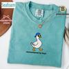 Outnumbered By Boys Goose Shirt, Funny Embroidered Goose Tee, Comfort Colors Boy Mom Shirt, Cute Duck Lover Gift