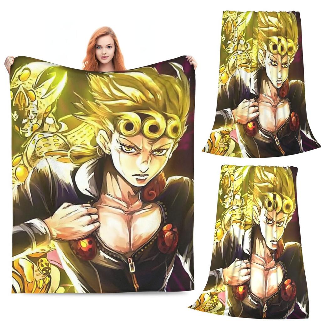 Anime JOJO HD ART Blankets Soft Warm Flannel Throw Blanket Cover for Bed Living room Picnic Travel Home Sofa