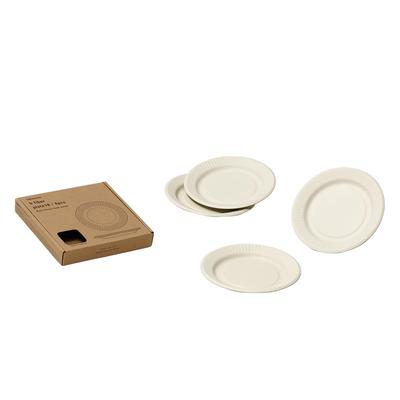 Ideaco Medium Plate Set of 4 Off White B Fiber Plate19 Fiber Plate (B 19)