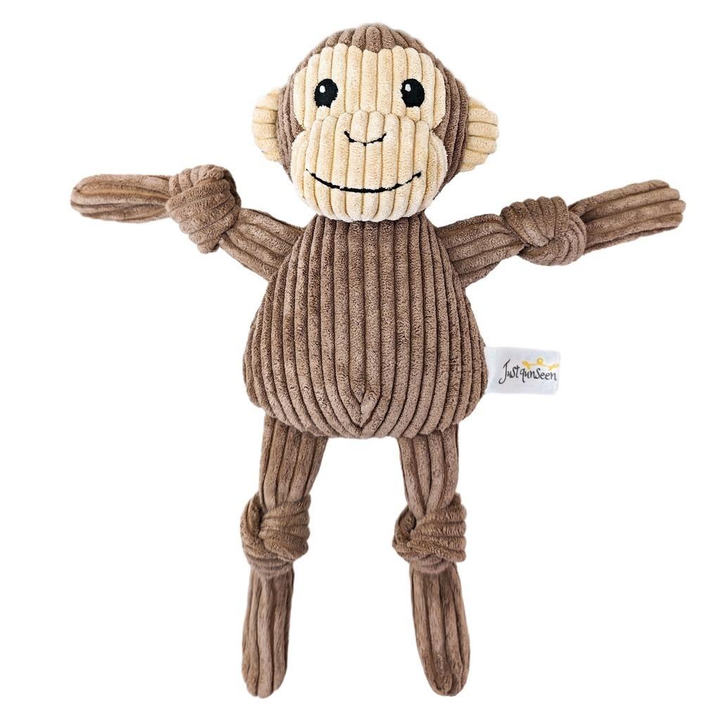 

Soft Plush Pet Toy With Sound Durable Fabric Teething Chew Animal Doll Monkey