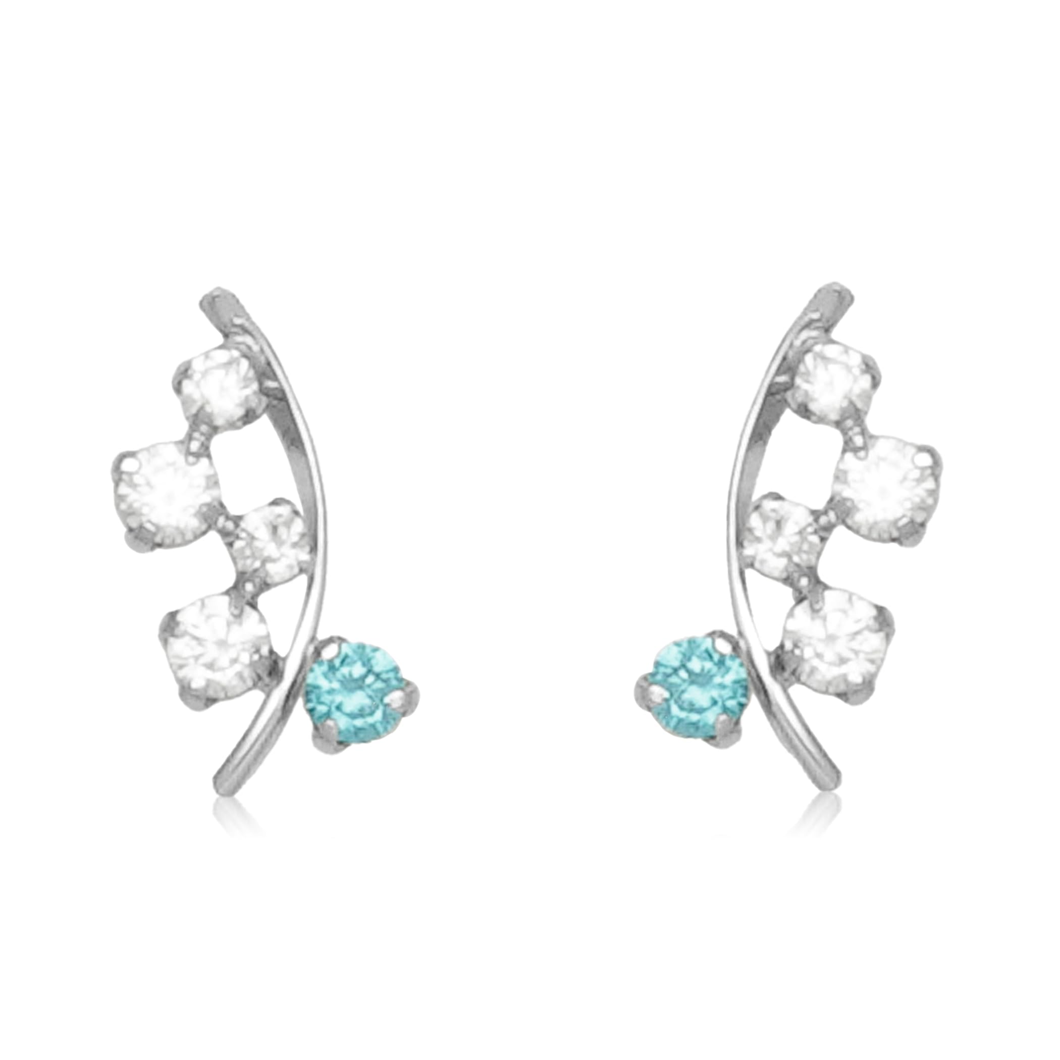 

ESTELLE [Official] Women s Earrings, 10K White Gold, Cubic Zirconia, 0222-9385-0019-0000