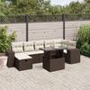 VidaXL Garden Lounge Set 8 Pcs with Brown Cushions Wicker 3275313