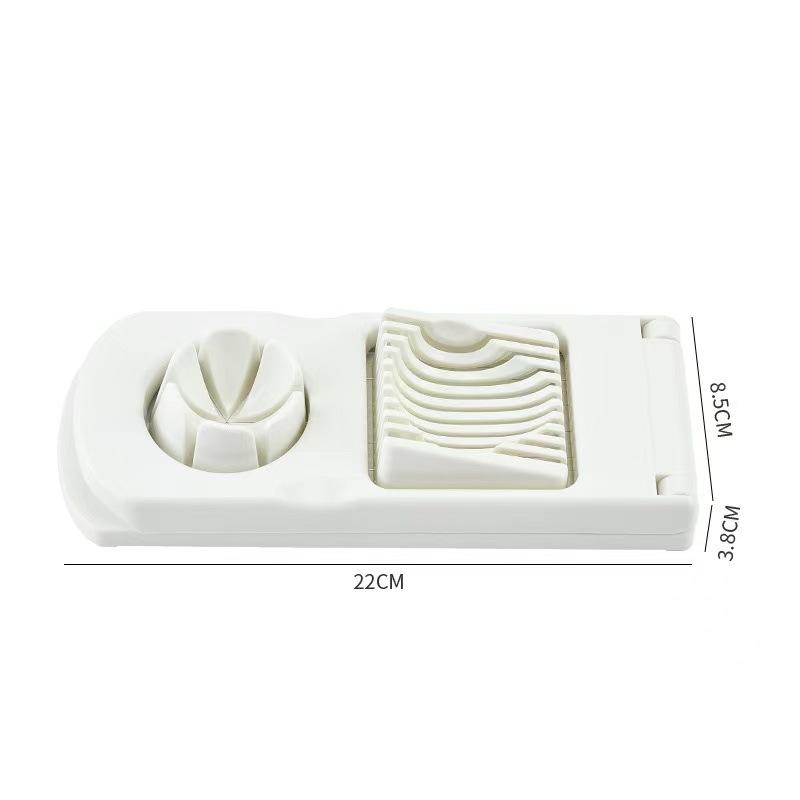 ABS Egg Slicer 2 In 1 Flower Shape Stainless Steel Wire Cutter Kitchen Tools Easy Clean Food Grade Multifunctional