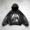 Felpa Streetwear 2026 per Adolescenti Casual Punk Harajuku Hip Hop Gotica con Stampa